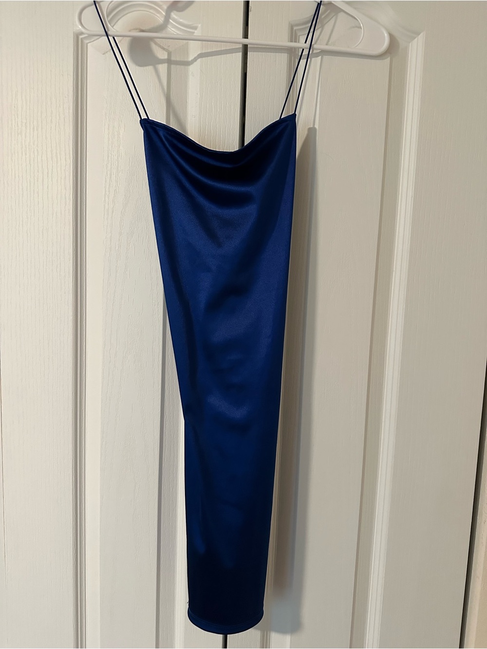 Royal Blue Satin Slip mini Dress with Delicate Straps H&M size small